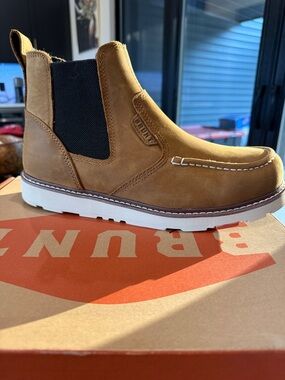 Men’s Tan Leather Brunt Work Boot
